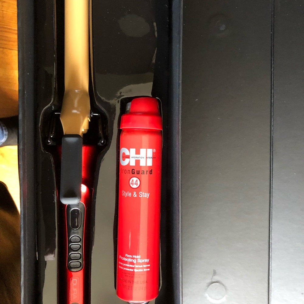 Chi Curling Titanium Iron 1 1/4 Hair Spray Set